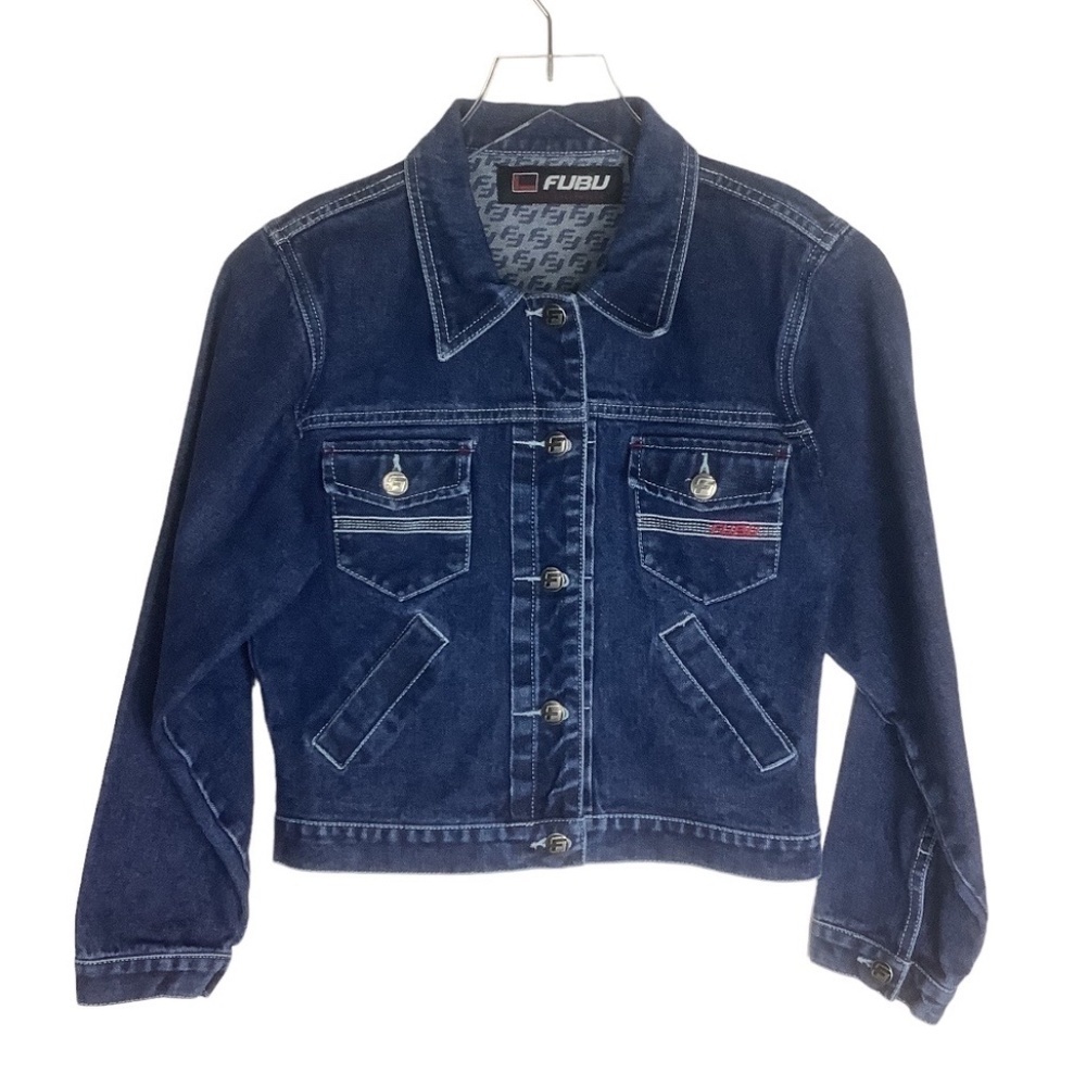 FUBU Vintage Y2K Jeans Jacket American Hip Hop M